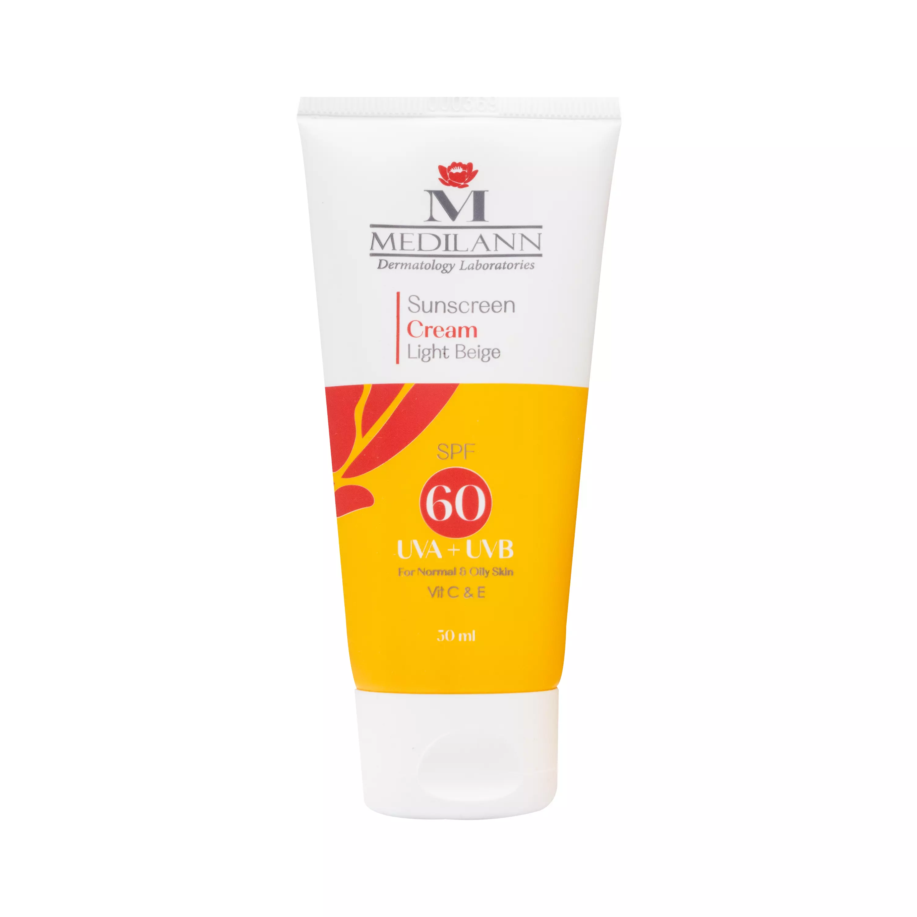 کرم ضد آفتاب رنگی SPF60 فاقد چربی 50 میلی لیتر مدیلن